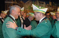Sessionseröffnung Sieglar 2010: Bürgermeister Jablonski und KG-Präsident Marco Esch